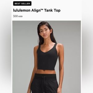 Lululemon align tank top - black (6)